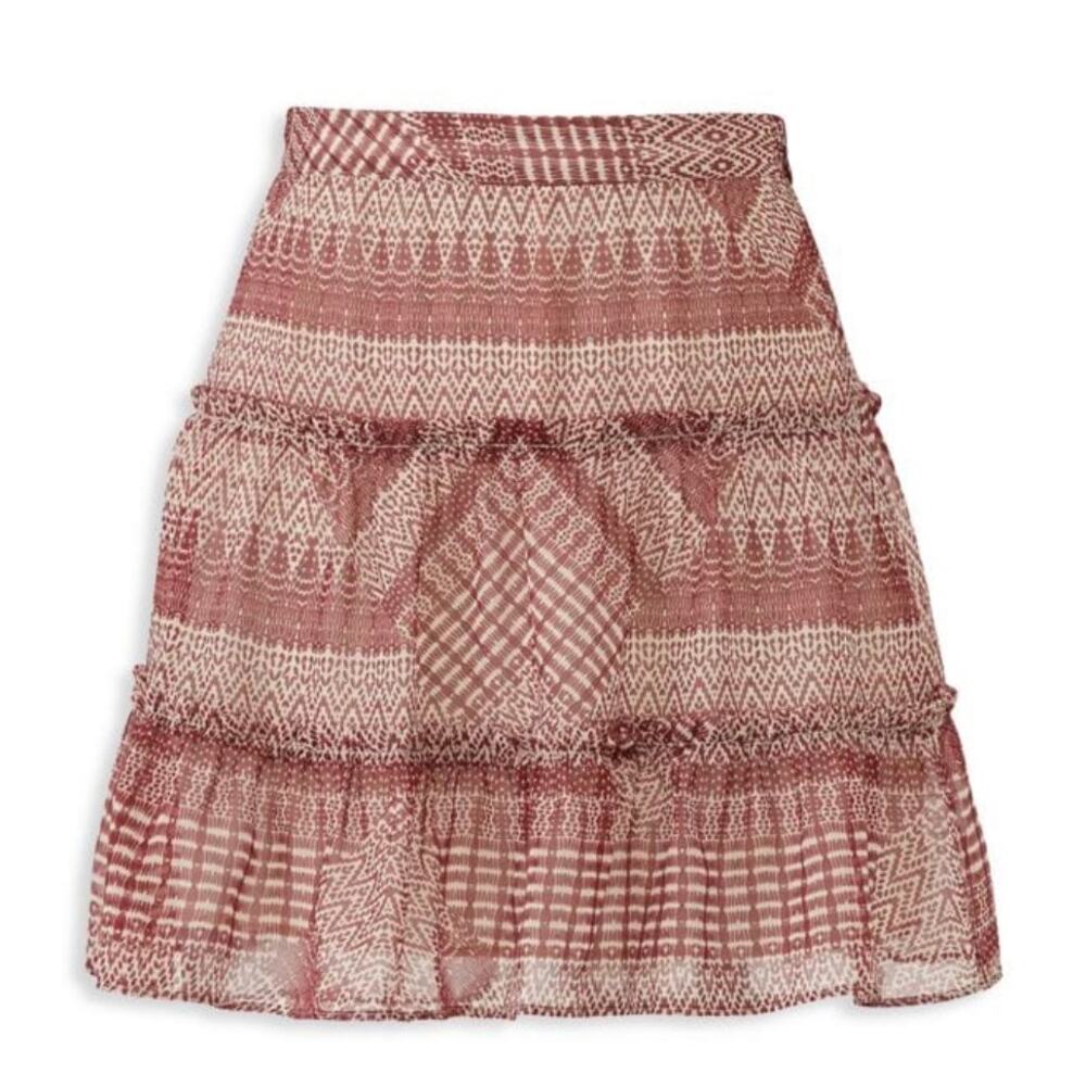 Rebecca Minkoff Womens Cheryl Mix-print float skirt size 6